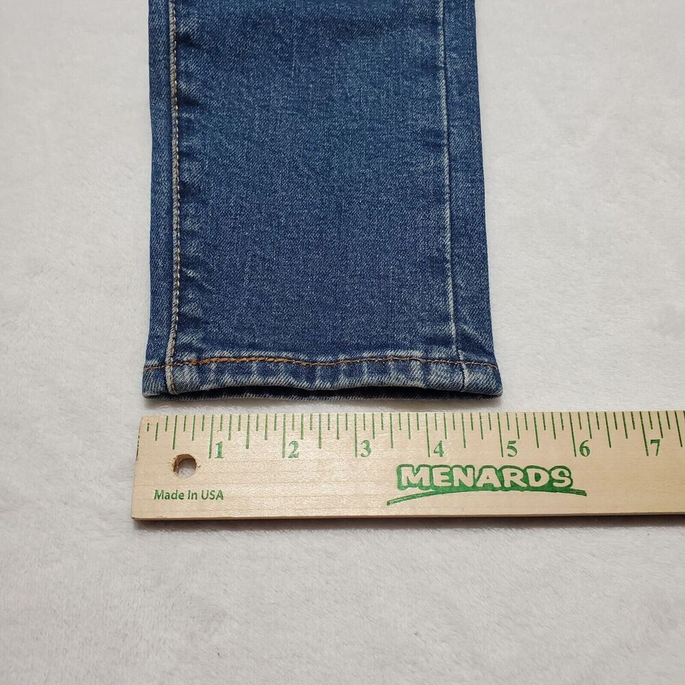 Levis Premium Womens 26 Blue Denim Jeans Wedgie Skinny Distressed Button Fly - Picture 14 of 14